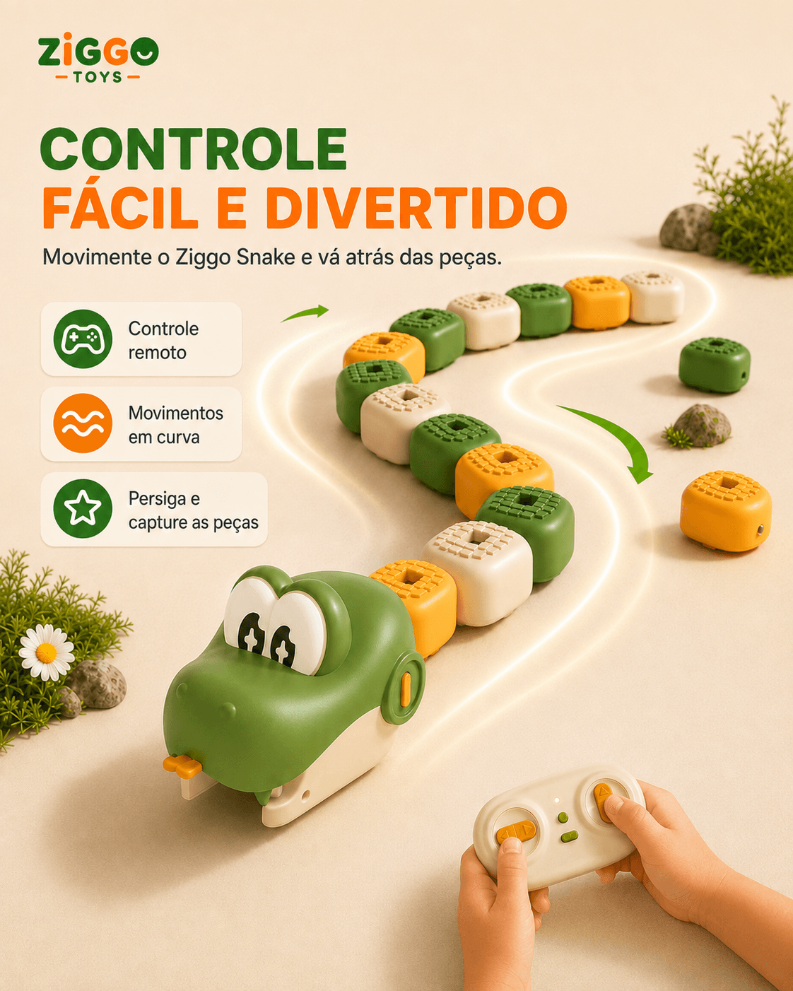 Controle fácil e divertido